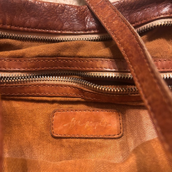Free people cognac leather tote - Picture 2 of 4